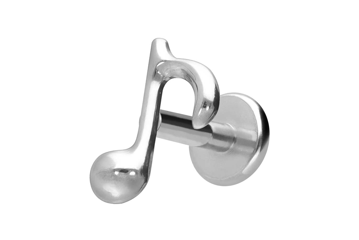 Titan Labret Piercing mit Innengewinde ACHTELNOTE